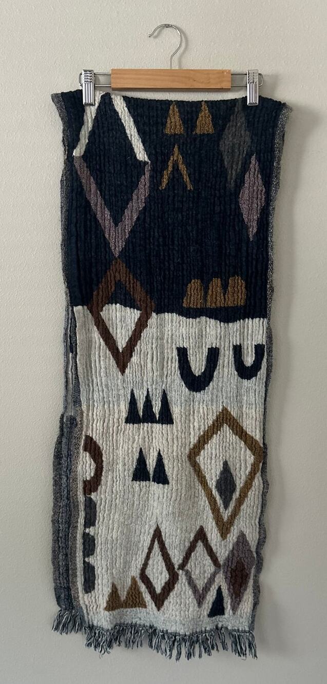 MADEWELL Woven Geometric Colorblock Rectangular Scarf